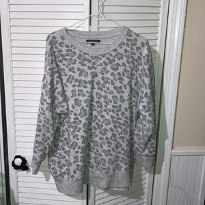 Grey leopard ocean drive sweatshirt